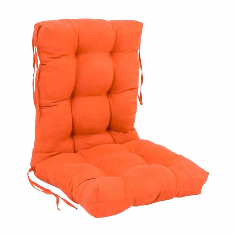 18-Inch By 38-Inch Solid Microsuede Tufted Chair Cushion