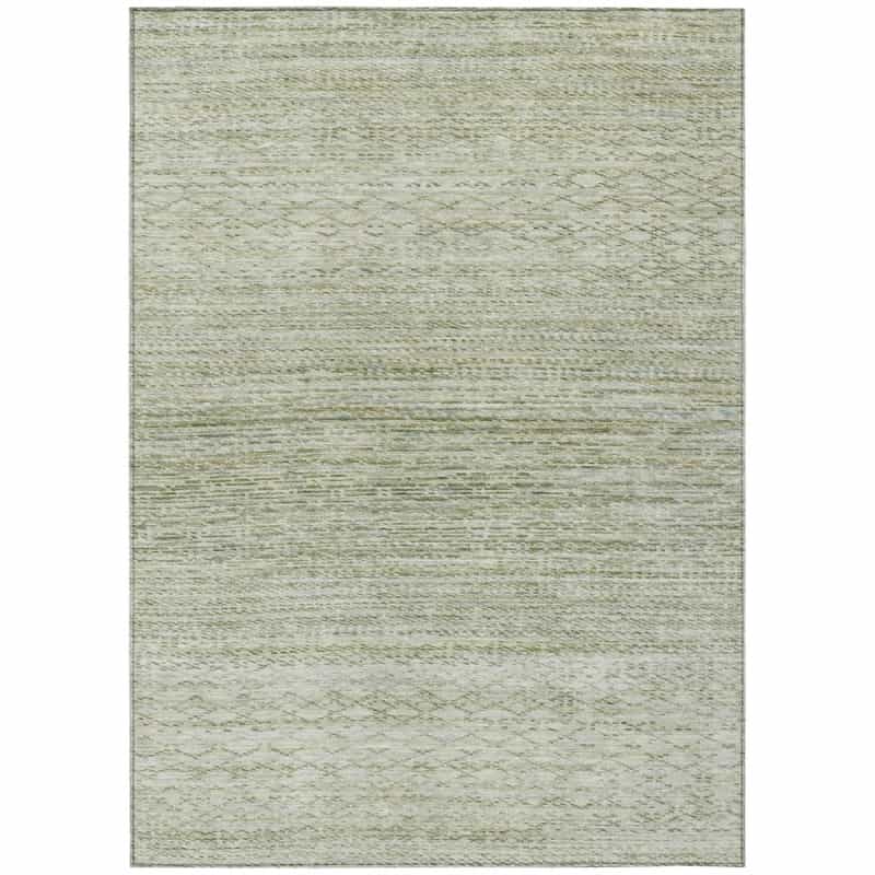 Machine Washable Indoor/Outdoor Chantille Acn2150 Sage 5' X 7'6" Rug