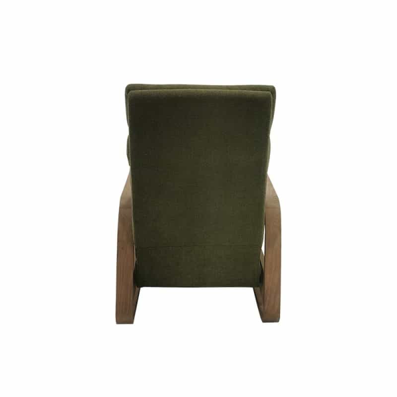 Jordan Wood Framed Push Back Recliner In Green