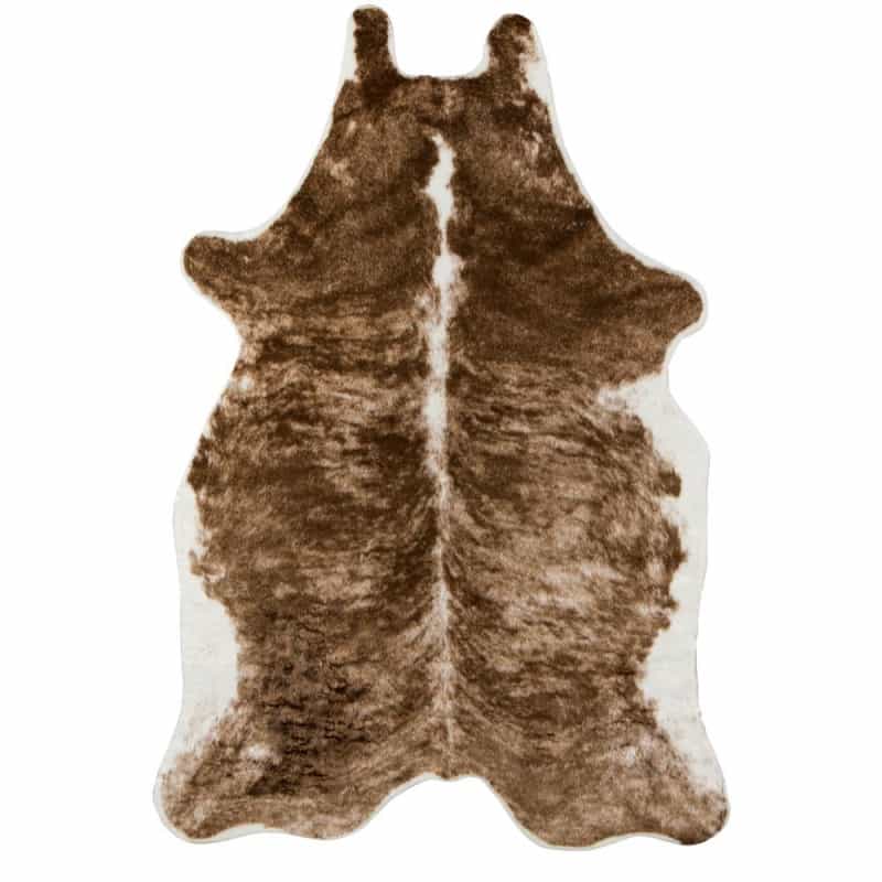 Modern Rectangle Area Rug, Brown, 5'3" X 7'10"