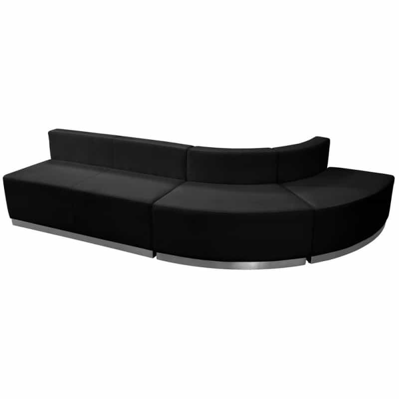Alon Black Leathersoft Reception Configuration, 3 Pieces