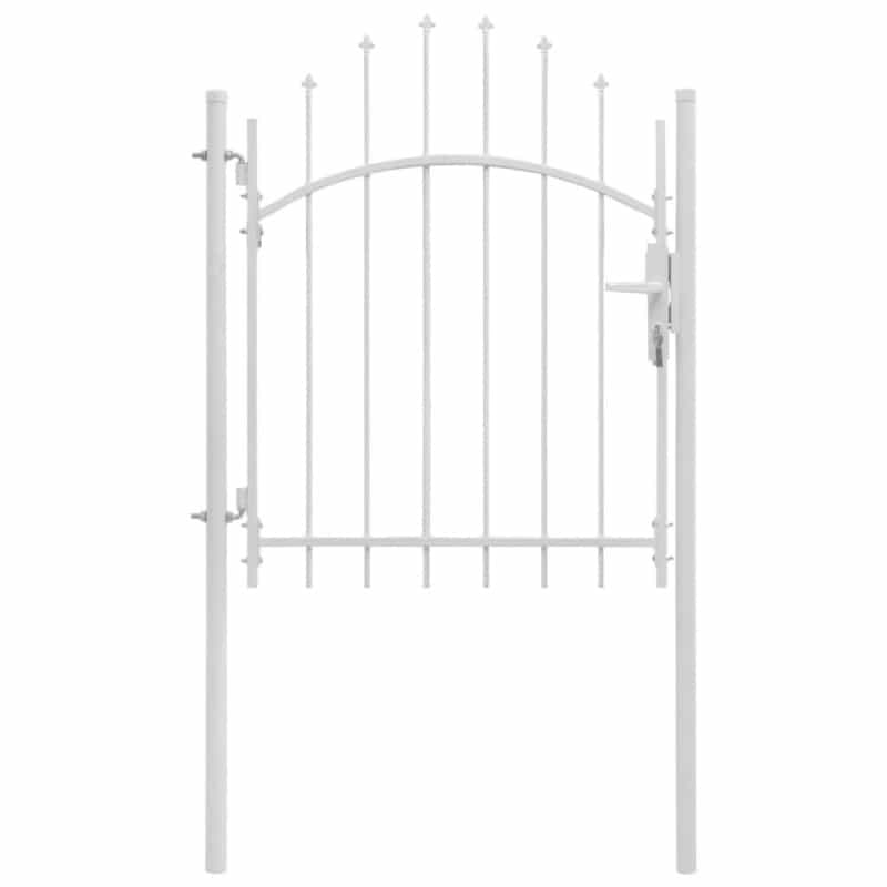 Vidaxl Garden Gate Steel 39.4"X68.9" White