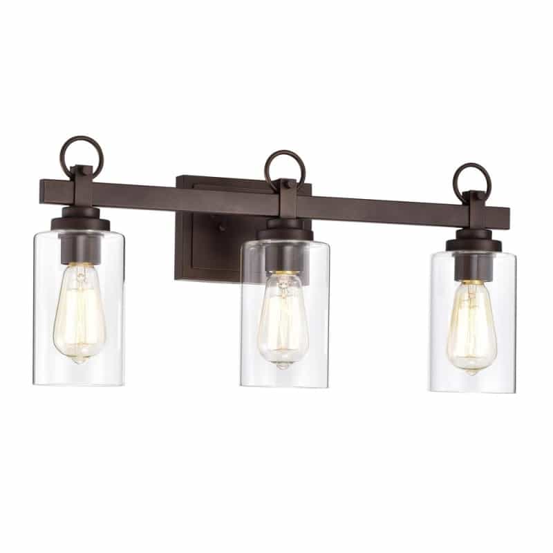 Chloe Lighting Exton Transitional 3 Light Oil Rubbed Bronze Bath Vanity Fixture 23" Wide