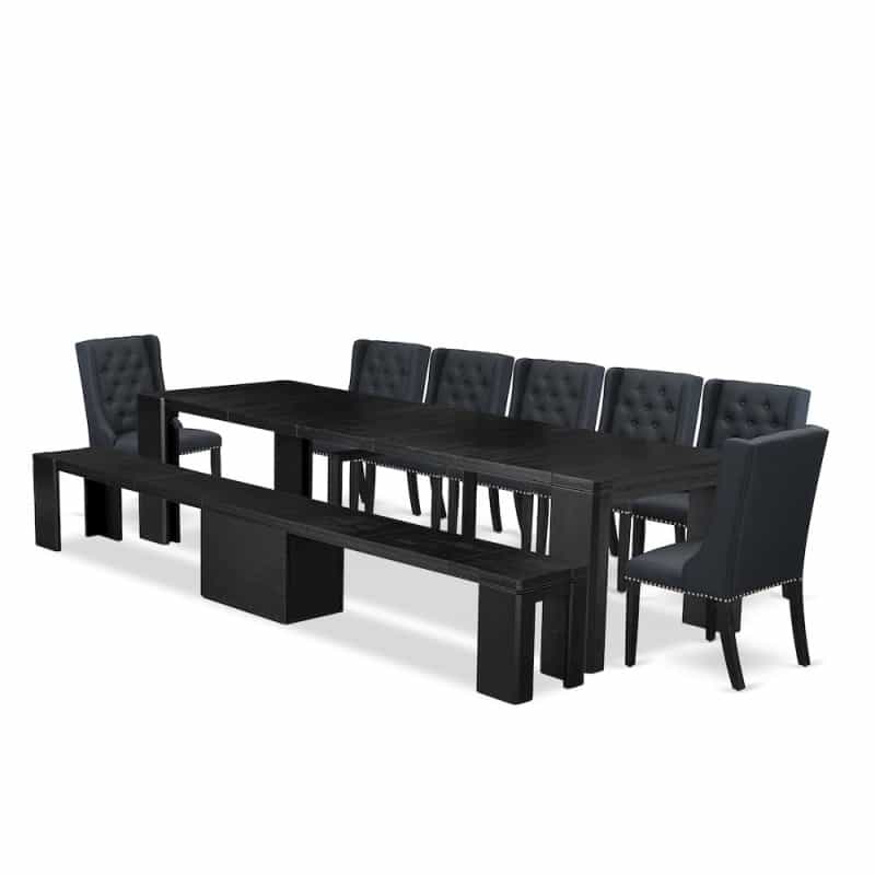 9-Piece Dining Room Table Set A Rectangular Dining Table