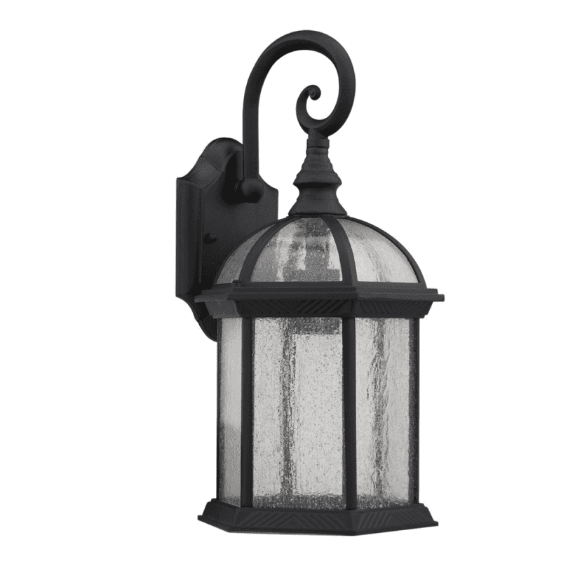 Havana Divine Transitional 1 Light Black Outdoor Wall Sconce 19" Height