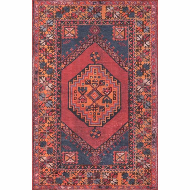 Traditional Rectangle Area Rug, Red, 8'5" X 12'