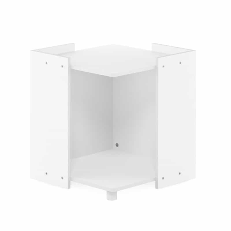 Furinno Peli Litter Box Enclosure With Casters, Solid White
