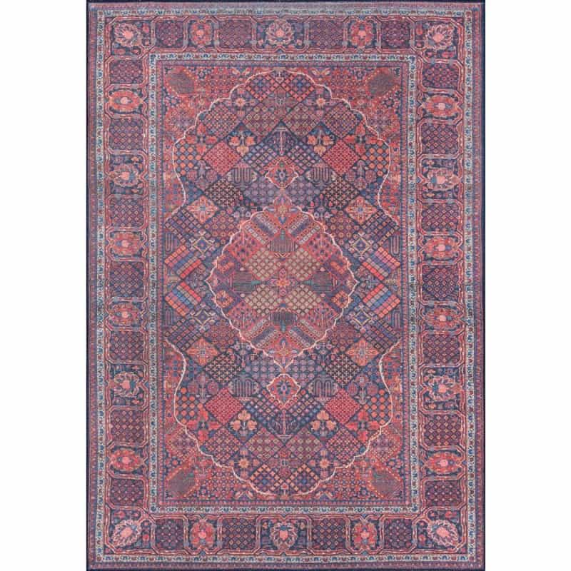 Traditional Rectangle Area Rug, Navy, 3' X 5'