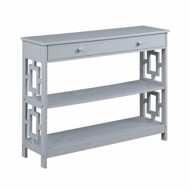 Town Square 1 Drawer Console Table, Gray