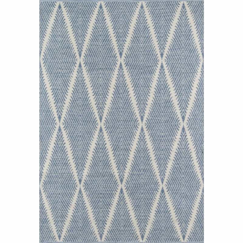 Contemporary Rectangle Area Rug, Denim, 7'6" X 9'6"