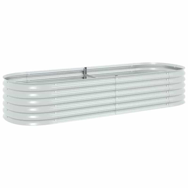Garden Raised Bed Silver Galvanized Steel Large Durable