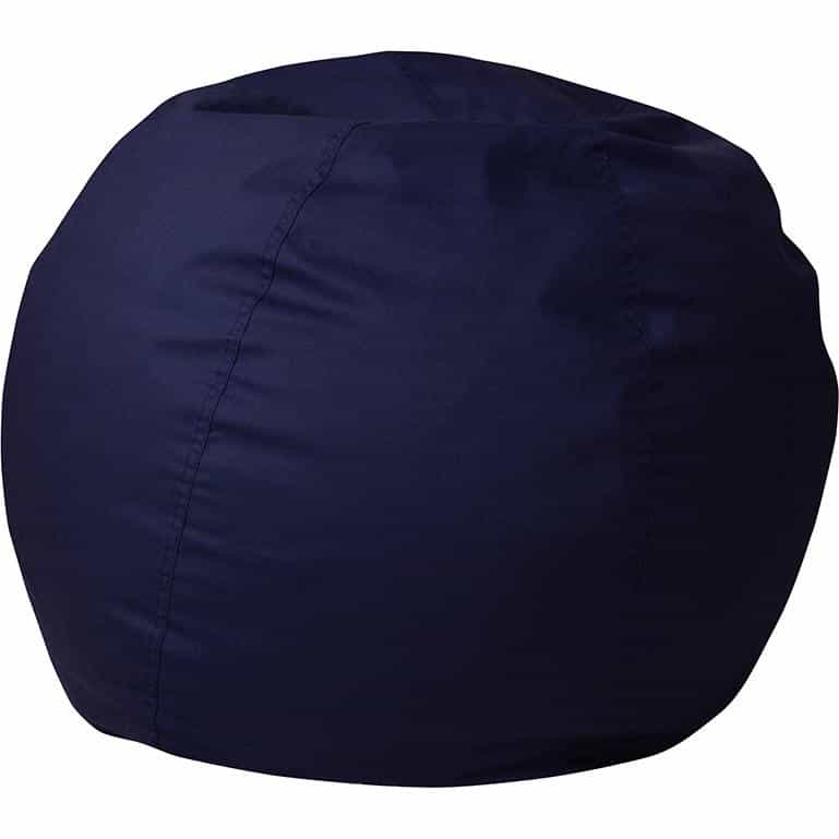 Small Solid Navy Blue Refillable Bean Bag Chair For Kids And Teens