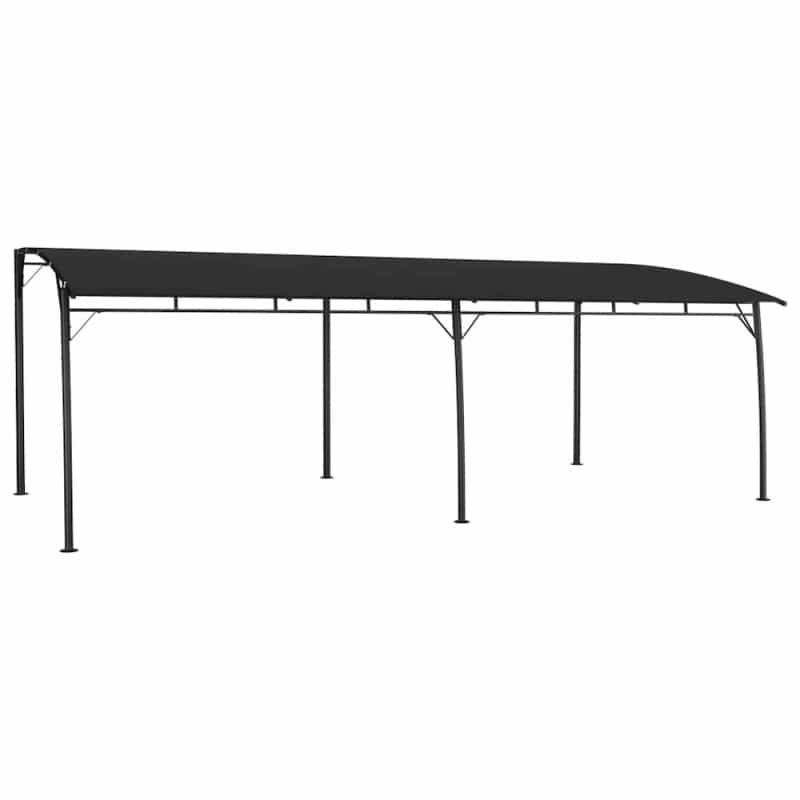 Sunshade Awning Anthracite Powder-Coated Steel Frame Large