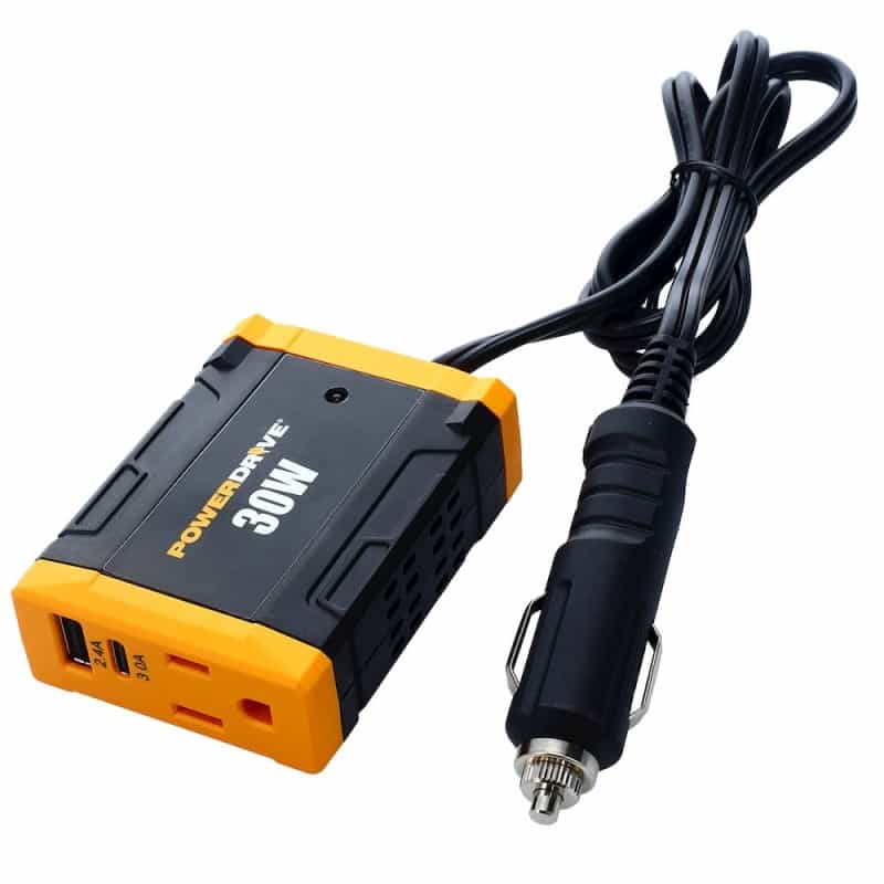 30 Watt Power Inverter Car Plug Adapter Dc 12V To 110V Dc Slim Converter