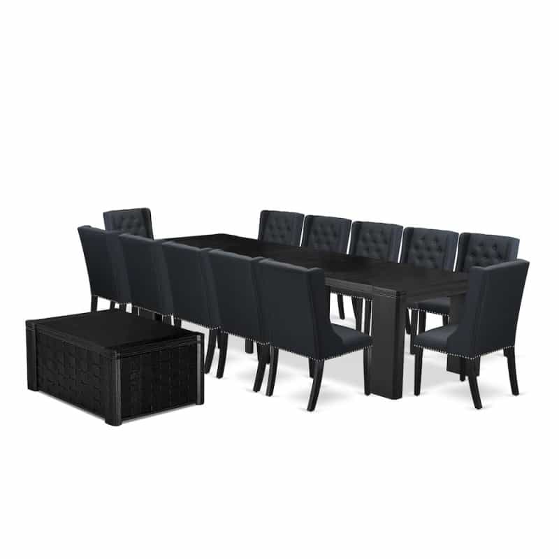 14-Piece Dining Room Table Set A Rectangular Dining Table With A Coffee Table