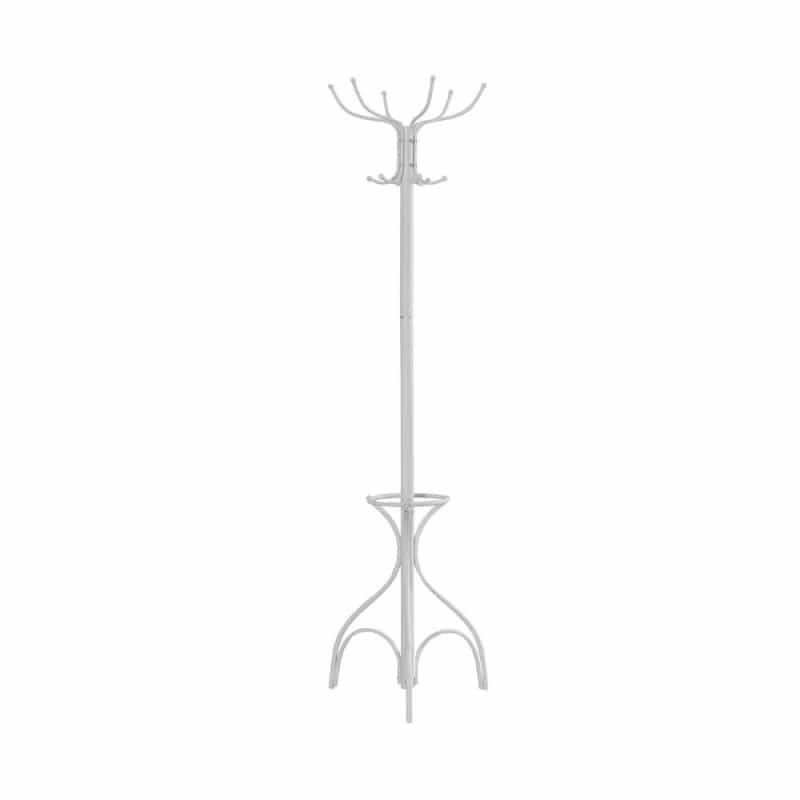 Coat Rack, Hall Tree, Free Standing, 12 Hooks, Entryway, 70H, Umbrella Holder