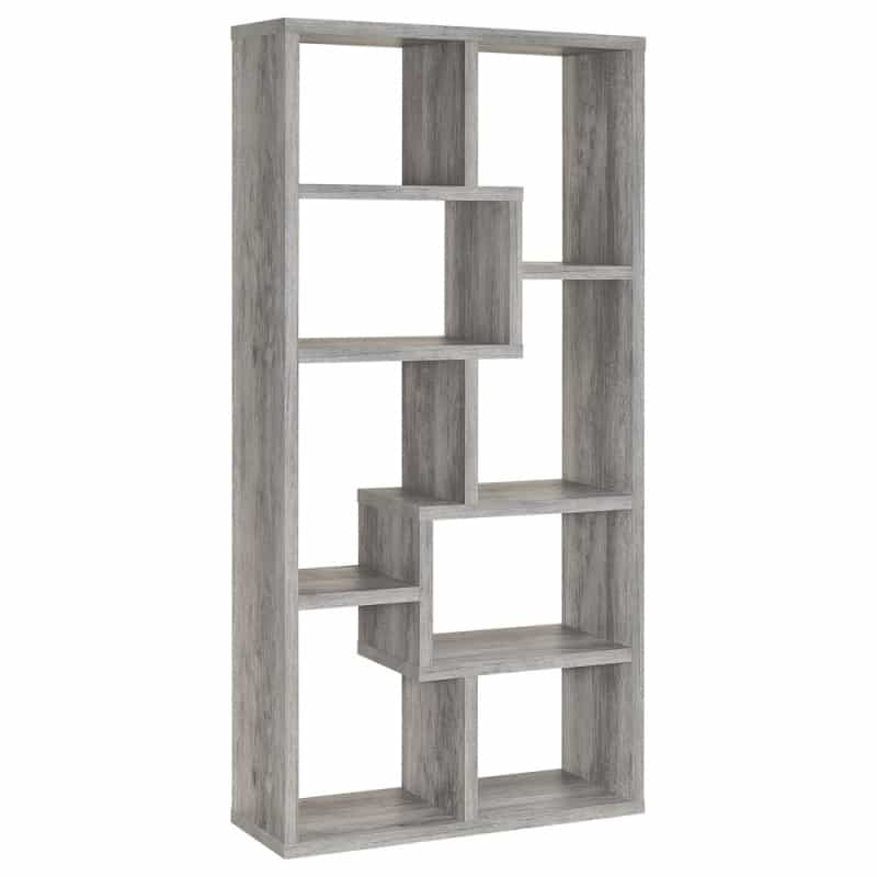 Theo 71-Inch 6-Shelf Bookshelf Grey Driftwood
