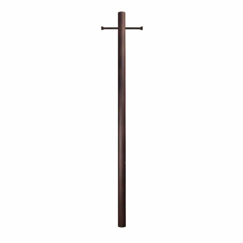 7' Smooth Aluminum Direct Burial Post With Ladder Rest
