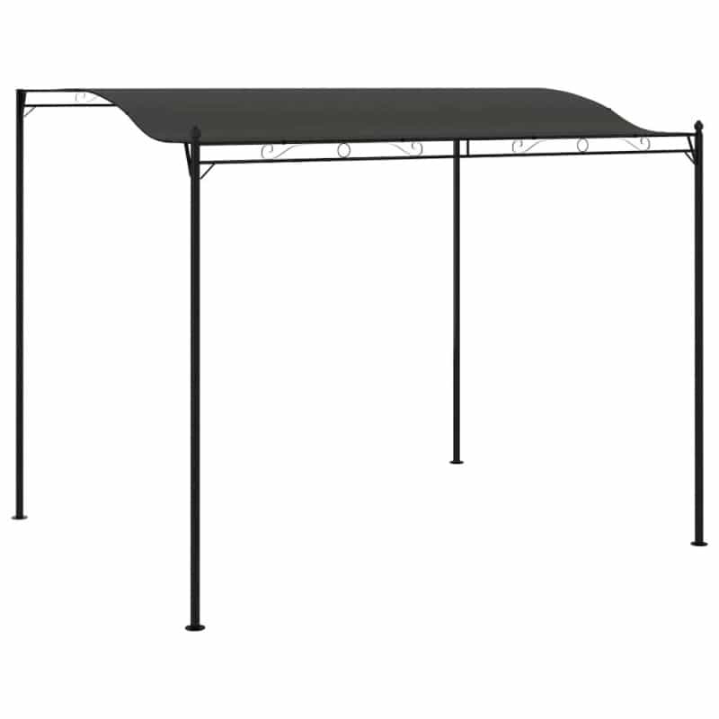 Canopy Set Of 2 Anthracite, Black Steel, Polyester Large