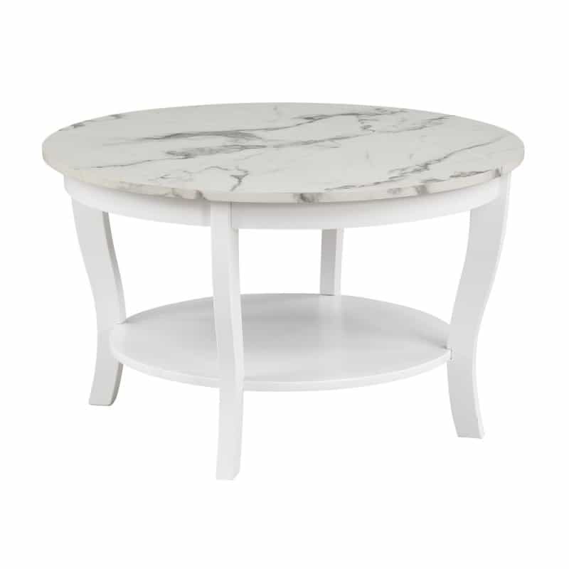 American Heritage Round Coffee Table With Shelf