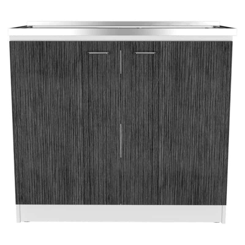 Salento Freestanding Sink - White/Smoky Oak