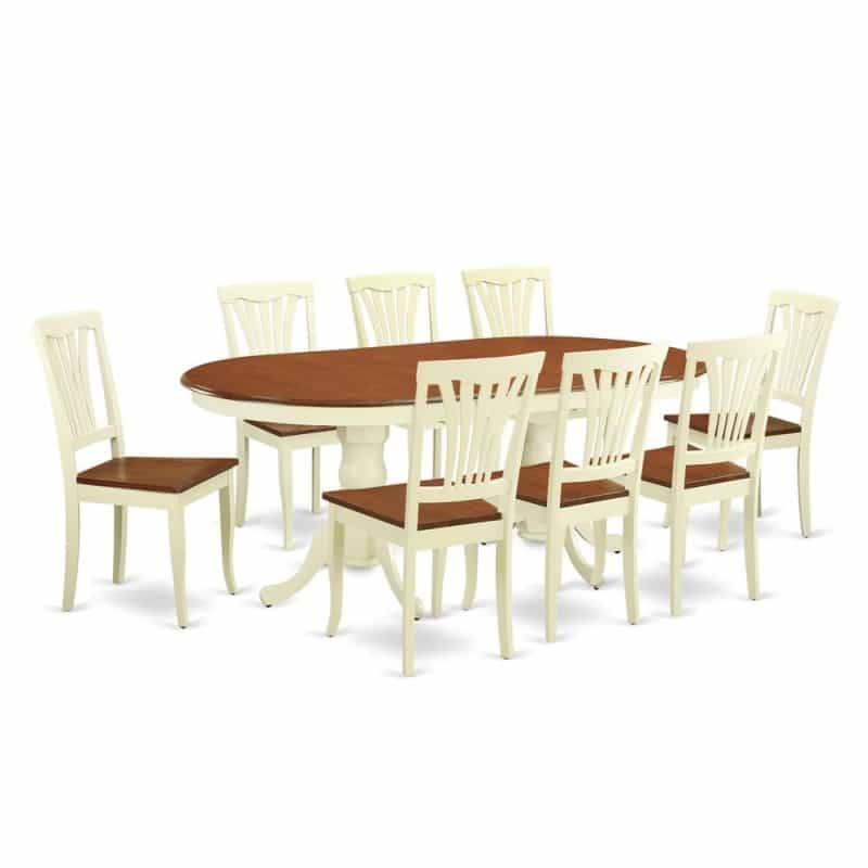 9 Pc Dining Room Set For 8-Dining Table With 8 Chairs For Dining Room