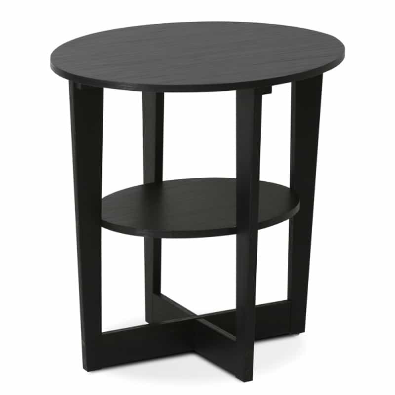 Round End Table, Walnut