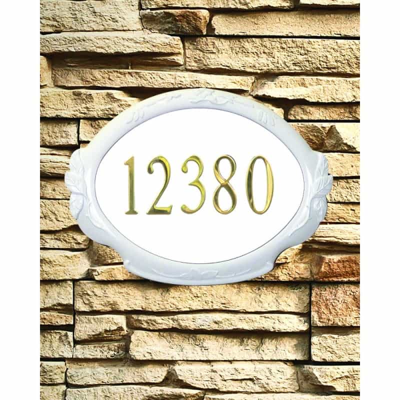 Floral Address Plaque