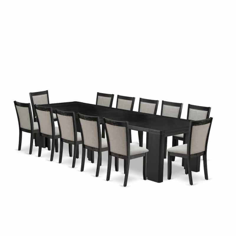 13-Piece Dining Room Table Set A Rectangular Dining Table