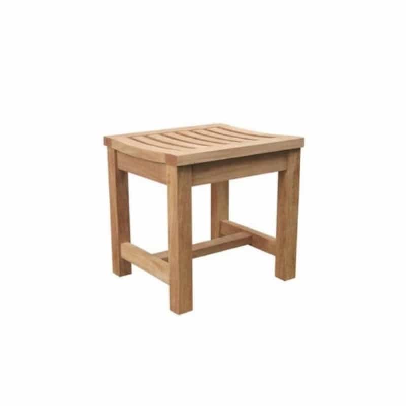 Madison 24" Backless Chair, Solid Teak Wood