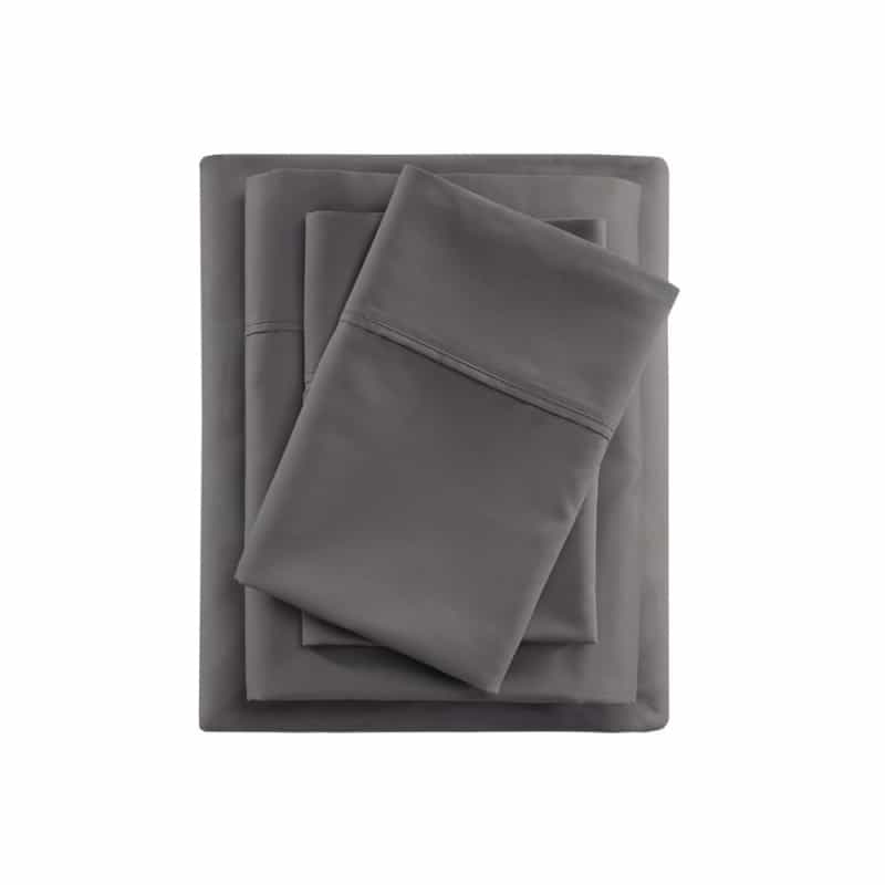 600 Thread Count Cooling Cotton Blend 4 Pc Sheet Set, Charcoal Color