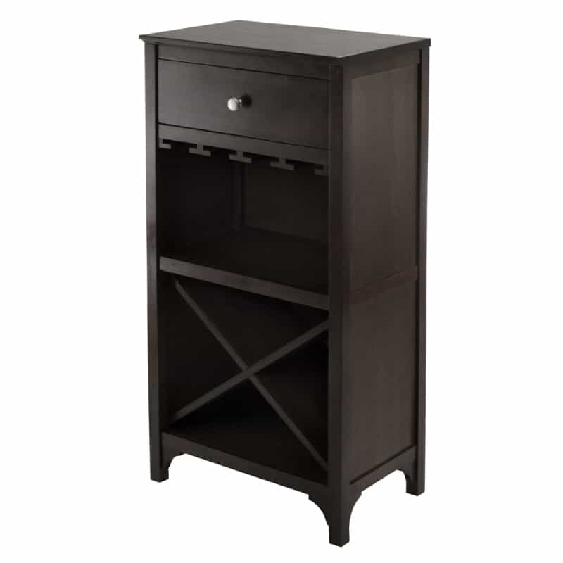 Ancona Modular Wine Cabinet With One Drawer, Glass Rack, X Shelf