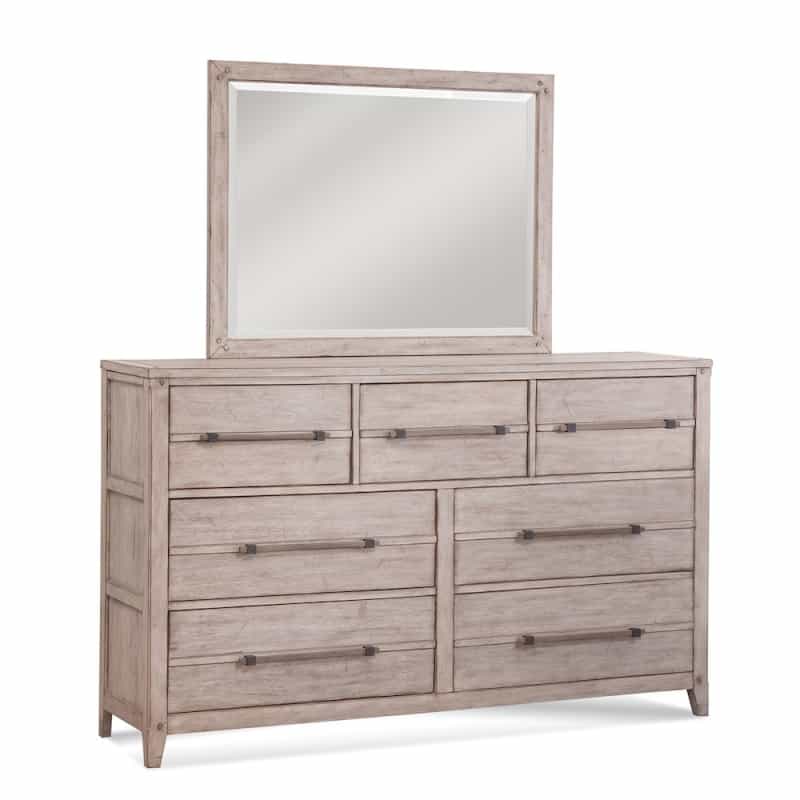 Aurora Dresser With Mirror - Whitewash
