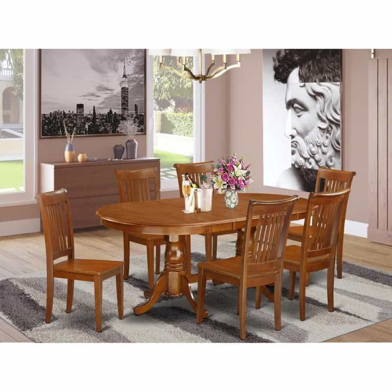 7 Pc Dining Room Set For 6-Dining Table And 6 Dining Chairs
