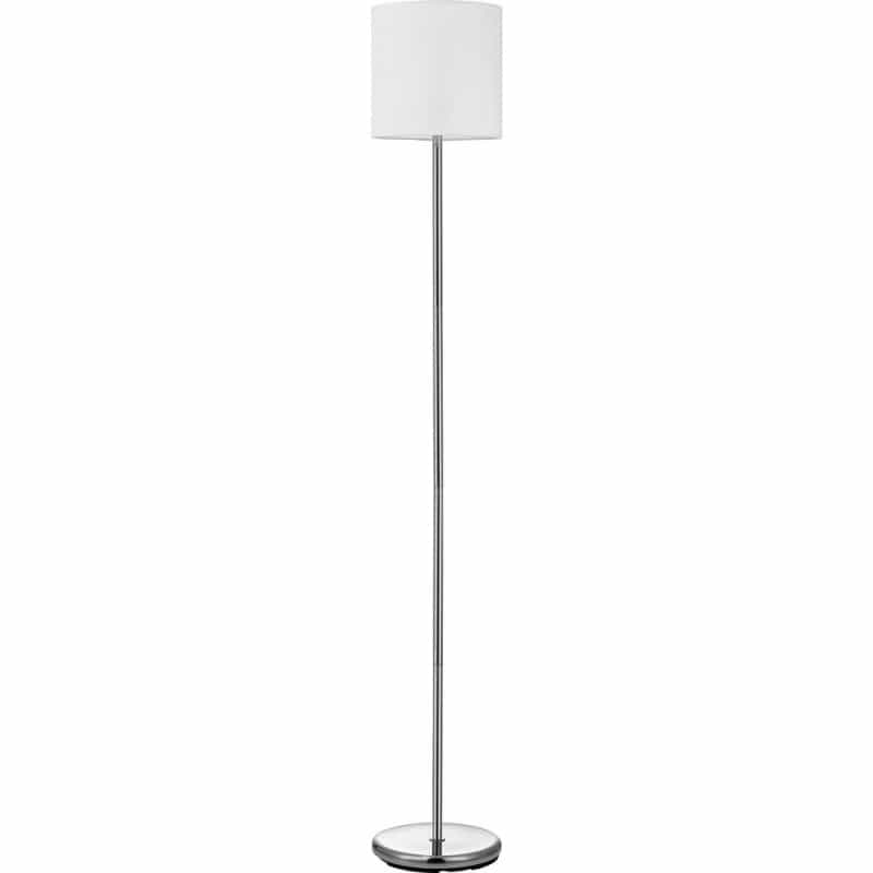 Lorell Led Contemporary Floor Lamp - 65" Height X 12" Width - 10 W Led Bulb - Brushed Nickel - Floor-Mountable - Silver - For Living Room, Office, Lobby