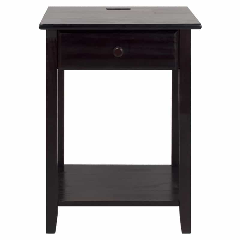 Night Owl Night Stand With Usb Port-Espresso
