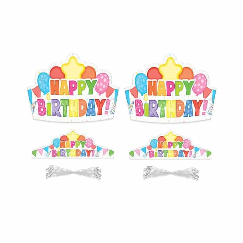 Happy Birthday Crowns, 30 Per Pack, 2 Packs