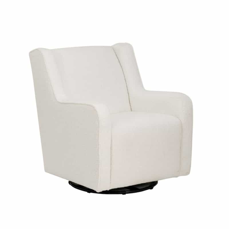 Senna Swivel Rocker Chair Sherpa White