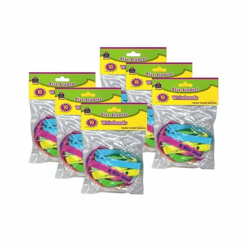 Star Student Wristbands, 10 Per Pack, 6 Packs