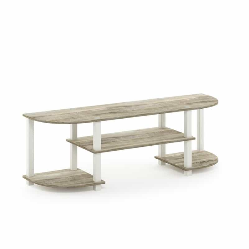 Furinno 11058 Turn-S-Tube Wide Tv Entertainment Center, Sonoma Oak/White