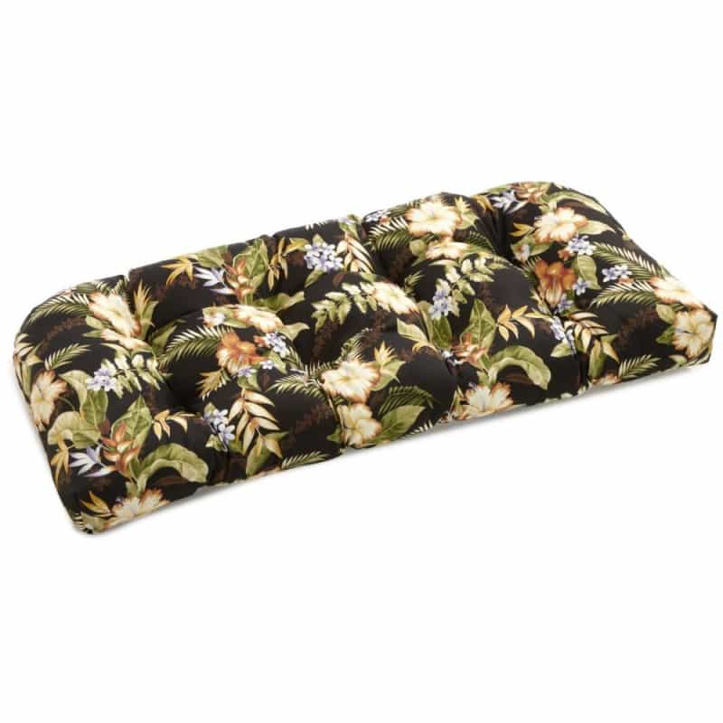 42-Inch By 19-Inch U-Shaped Solid Spun Polyester Tufted Settee/Bench Cushion