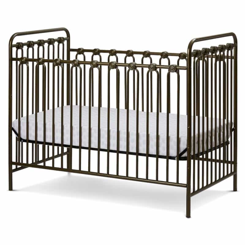Napa 3 In 1 Convertible Full Sized Metal Crib In Golden Nugget