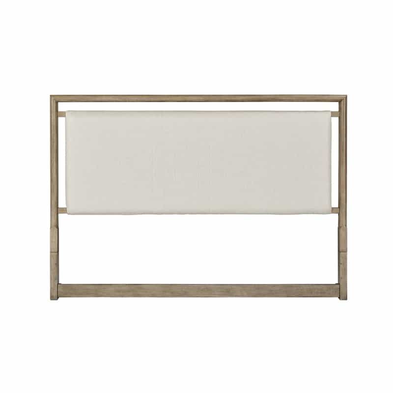 Arlington Queen Upholstered Panel Headboard - Nutmeg