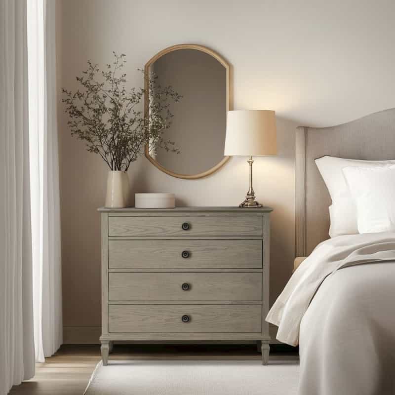 Victoria 4-Drawer Wood Dresser (40"), Reclaimed Grey Color