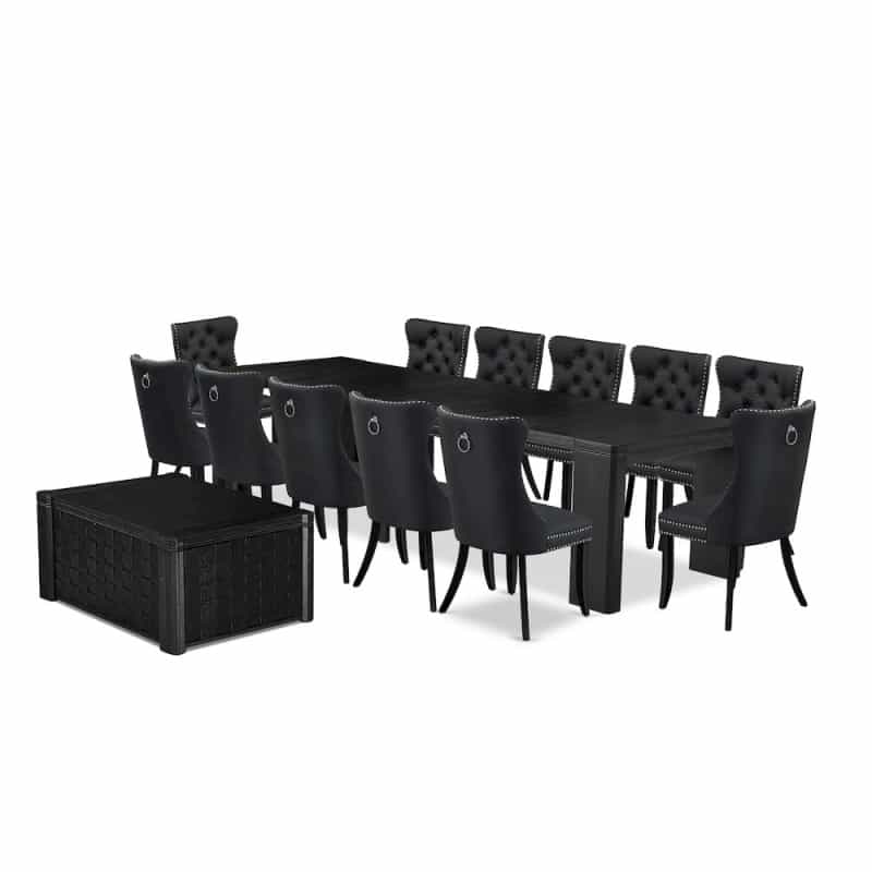 14-Piece Kitchen Table Set A Rectangular Dining Table With A Coffee Table