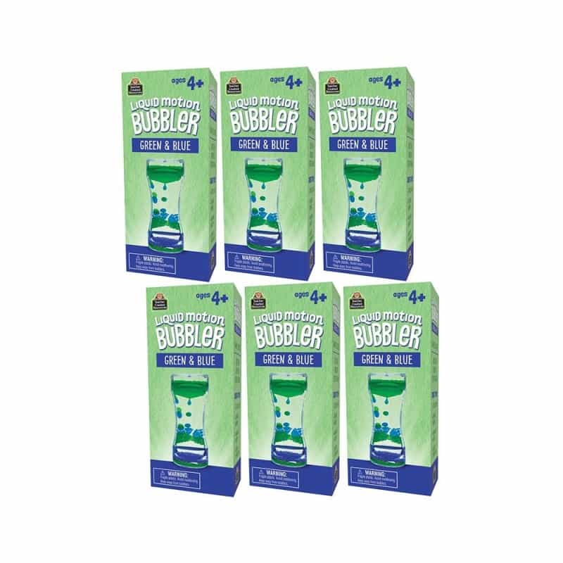 Liquid Motion Bubbler, Green & Blue, Pack Of 6