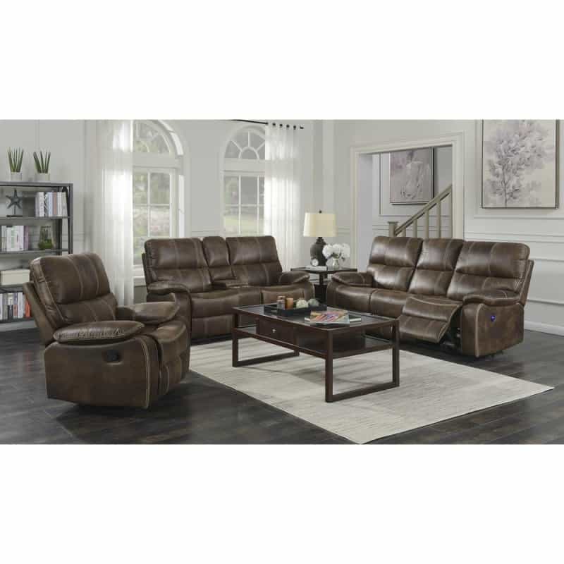 Wallace & Bay Hooper Swivel Gliding Recliner, Chocolate Brown