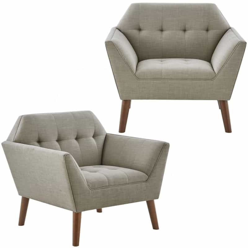 Newport Lounge Chair Set Of 2 In Light Grey
