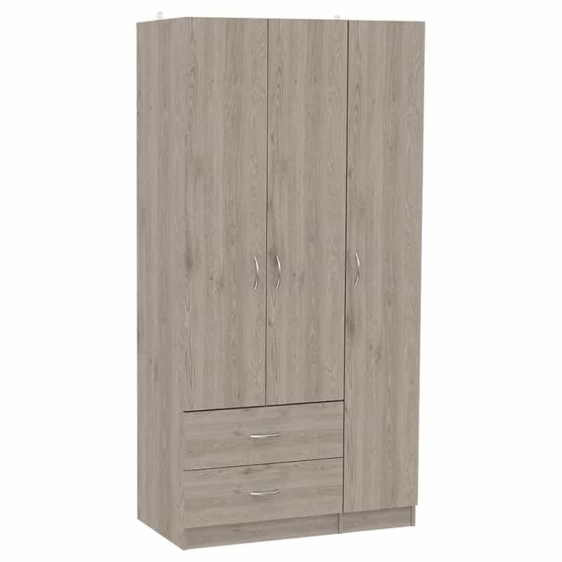 Boskol 3 Door Armoire Light Gray