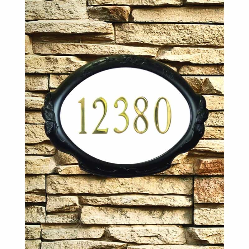 Floral Address Plaque